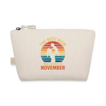 Die beste Mutter wurde im November geboren – Geschenk - Bio-Täschchen - Natur - Vorne