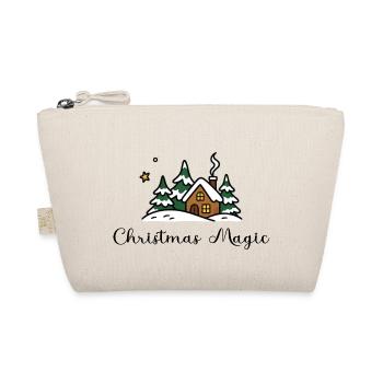 Christmas Magic – Winterliches Weihnachtshaus - Bio-Täschchen - Natur - Vorne