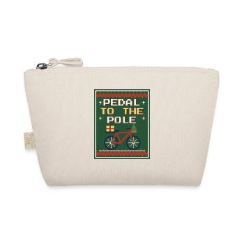 Pedal to the Pole – Rad-Weihnachtspullover - Bio-Täschchen - Natur - Vorne