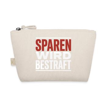 Sparen wird bestraft Steuer Spruch Statement - Bio-Täschchen - Natur - Vorne