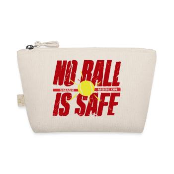 Tennis Shirt, No Ball Is Safe, Smash Mode on - Bio-Täschchen - Natur - Vorne