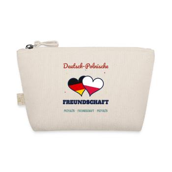 Deutsch-Polnische Freundschaft – Zwei Herzen - Bio-Täschchen - Natur - Vorne