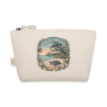 South Carolina – USA State Beach Vintage Art - Bio-Täschchen - Natur - Vorne