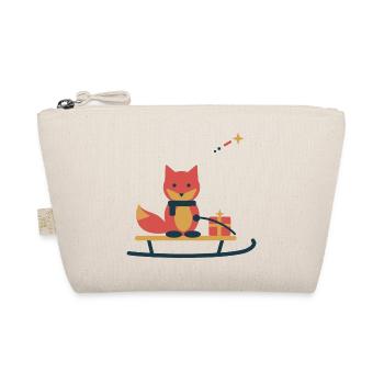 Fuchs auf dem Sternenschlitten – Wintermotiv - Bio-Täschchen - Natur - Vorne