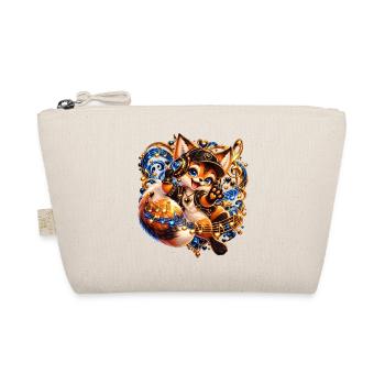 Fuchs DJ Neon Herz Groove - Bio-Täschchen - Natur - Vorne