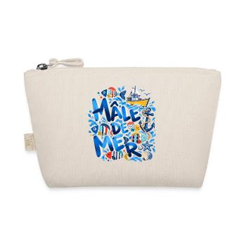 Männlicher Sea Nautical Illustrated Ocean Blue - Bio-Täschchen - Natur - Vorne