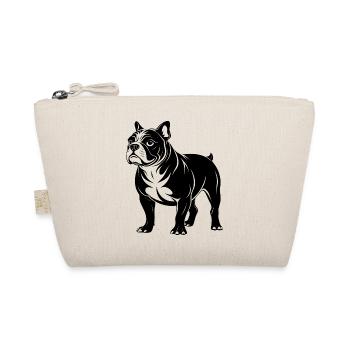 Bulldog-Hund-Stand - Bio-Täschchen - Natur - Vorne
