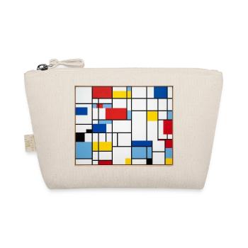 Mondrian Lines Primärfarbenspiel - Bio-Täschchen - Natur - Vorne