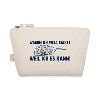 Pizza backen weil ich es kann Pizzabäcker - Bio-Täschchen - Natur - Vorne