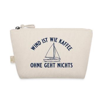 Segeln Wind ist wie Kaffee Segelboot Geschenk - Bio-Täschchen - Natur - Vorne