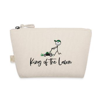 King of the Lawn – Lustiger Rasenmäher Spruch - Bio-Täschchen - Natur - Vorne