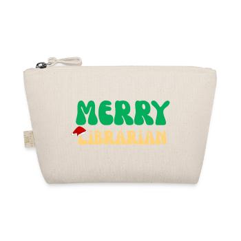 Frohe Bibliothekarin Weihnachtspullover Buchliebhabergeschenk - Bio-Täschchen - Natur - Vorne