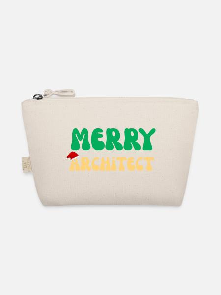 Fröhliches Architekten-Weihnachtspullover-Architekturgeschenk - Bio-Täschchen - Natur