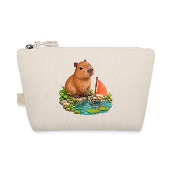 Kleines Capybara am Kieselboot - Bio-Täschchen - Natur - Vorne