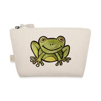Smaragdfrosch Pop-Art-T-Shirt - Bio-Täschchen - Natur - Vorne