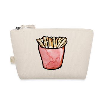 Aquarellpommes frites in Pink Cup - Bio-Täschchen - Natur - Vorne