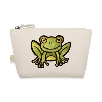 Aquarell Frosch-Anhänger - Bio-Täschchen - Natur - Vorne