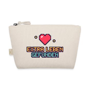 Pixelherz Extra Leben Gefunden - Bio-Täschchen - Natur - Vorne