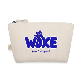 Woke – Macht es dich CHAT-grine? | Politischer Humor - Bio-Täschchen - Natur - Vorne