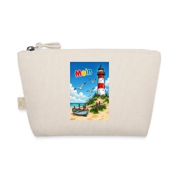 EG Moin Leuchtturm Urlaub Boot Meer Sand Maritim - Bio-Täschchen - Natur - Vorne