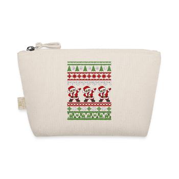 Dabbender Weihnachtsmann – Ugly Christmas Strickmu - Bio-Täschchen - Natur - Vorne