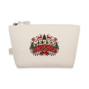 Merry Crisis – Ugly Christmas Sweater - Bio-Täschchen - Natur - Vorne