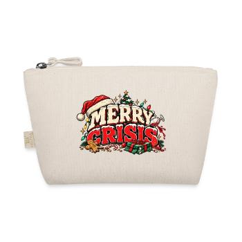 Merry Crisis – Lustiges Weihnachtsdesign - Bio-Täschchen - Natur - Vorne