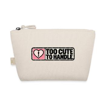 Too Cute to Handle – Cute Retro Heart - Bio-Täschchen - Natur - Vorne