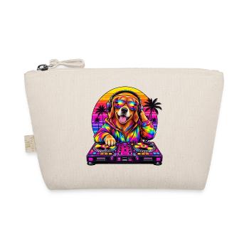 Neon-DJ-Hund in Sunset Palms - Bio-Täschchen - Natur - Vorne