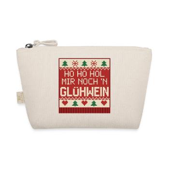 Ho Ho Hol mir Glühwein Strickmuster - Bio-Täschchen - Natur - Vorne