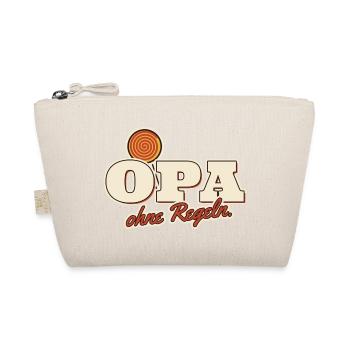 Opa ohne Regeln Enkel Spruch - Bio-Täschchen - Natur - Vorne