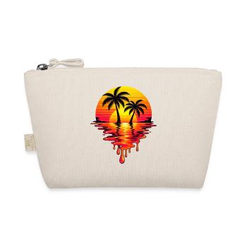 Sunset Neon Palm Melt - Bio-Täschchen - Natur - Vorne