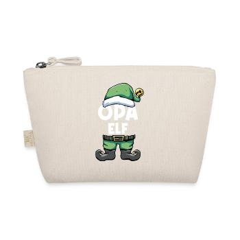 Opa Elf Weihnachtself Elfe Weihnachtsoutfit Set - Bio-Täschchen - Natur - Vorne