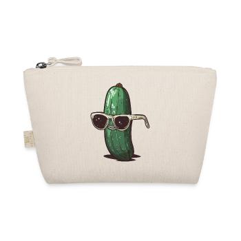 Coole Gurke mit Sonnenbrille - Bio-Täschchen - Natur - Vorne