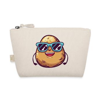 Lachende Kartoffel mit Sonnenbrille - Bio-Täschchen - Natur - Vorne