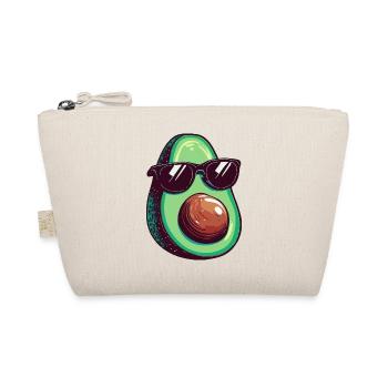 Avocado mit dunkler Sonnenbrille - Bio-Täschchen - Natur - Vorne