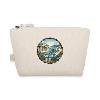 Griechenland Reiseabzeichen Akropolis & Santorini Souvenir - Bio-Täschchen - Natur - Vorne