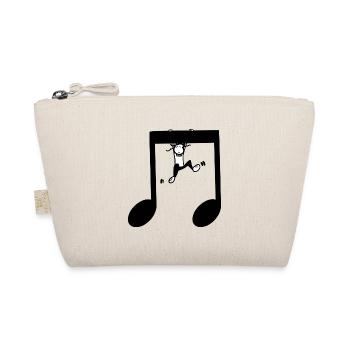 Hanging on a Note – T-Shirt für Musikliebhaber - Bio-Täschchen - Natur - Vorne