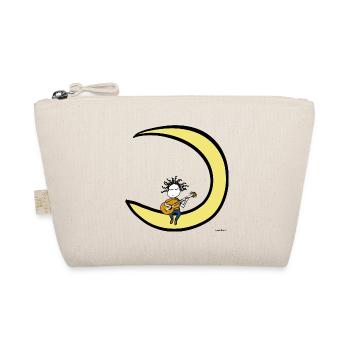 Moon and Guitar – Gitarristen-Musik-T-Shirt - Bio-Täschchen - Natur - Vorne