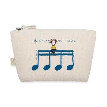Headphones Blue Notes – T-Shirt für Musikliebhaber - Bio-Täschchen - Natur - Vorne