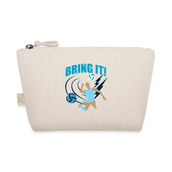 Bring It! Volleyballerin mit Blitzen - Bio-Täschchen - Natur - Vorne