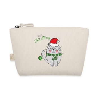 Weihnachtskatze  - Bio-Täschchen - Natur - Vorne