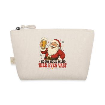 Ho Ho Hold My Beer – lustiges Weihnachten - Bio-Täschchen - Natur - Vorne