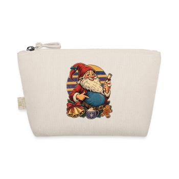 Christmas Schwangerer Wichtel Retro Mama - Bio-Täschchen - Natur - Vorne