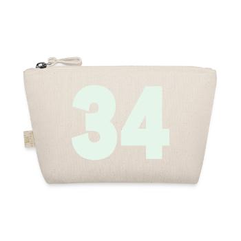 Zahl 34 Mint Minimal - Bio-Täschchen - Natur - Vorne