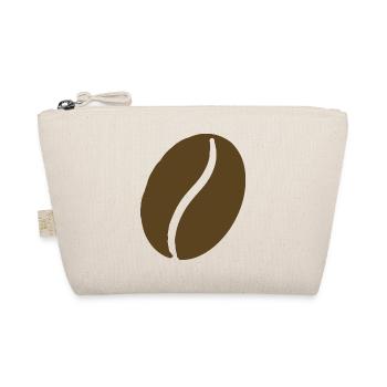 Kaffeebohne Silhouette - Bio-Täschchen - Natur - Vorne