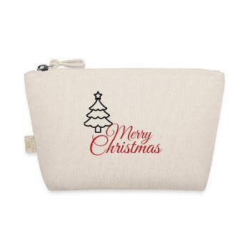 Frohe – Weihnachten – - Bio-Täschchen - Natur - Vorne