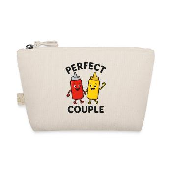 Perfect Couple Ketchup Mustard Cartoon Design - Bio-Täschchen - Natur - Vorne