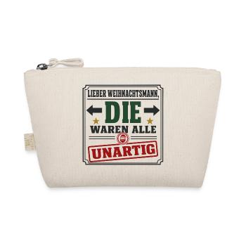 Lieber Weihnachtsmann – Winter Spaß - Bio-Täschchen - Natur - Vorne