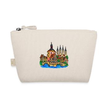Bamberg Skyline im bunten Wachsmalstil - Bio-Täschchen - Natur - Vorne